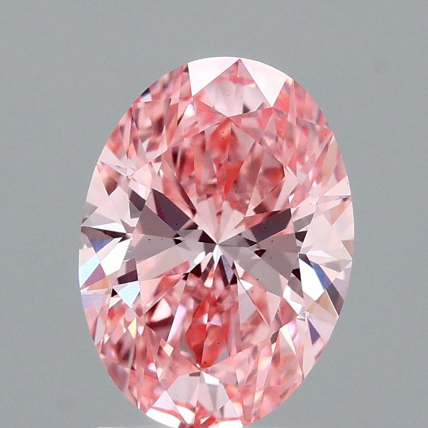 2.10 Ct. Fancy Vivid Pink Oval Lab Grown Diamond
