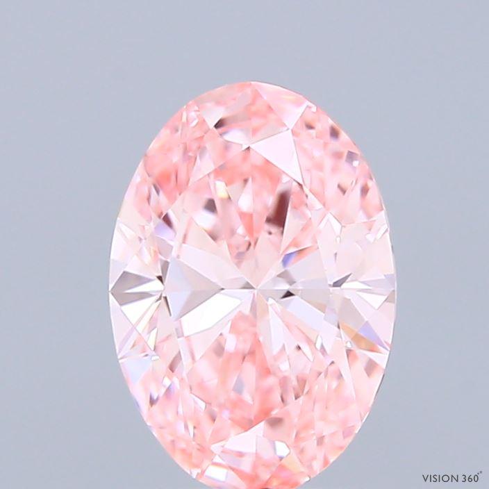 1.56 Ct. Fancy Vivid Pink Oval Lab Grown Diamond