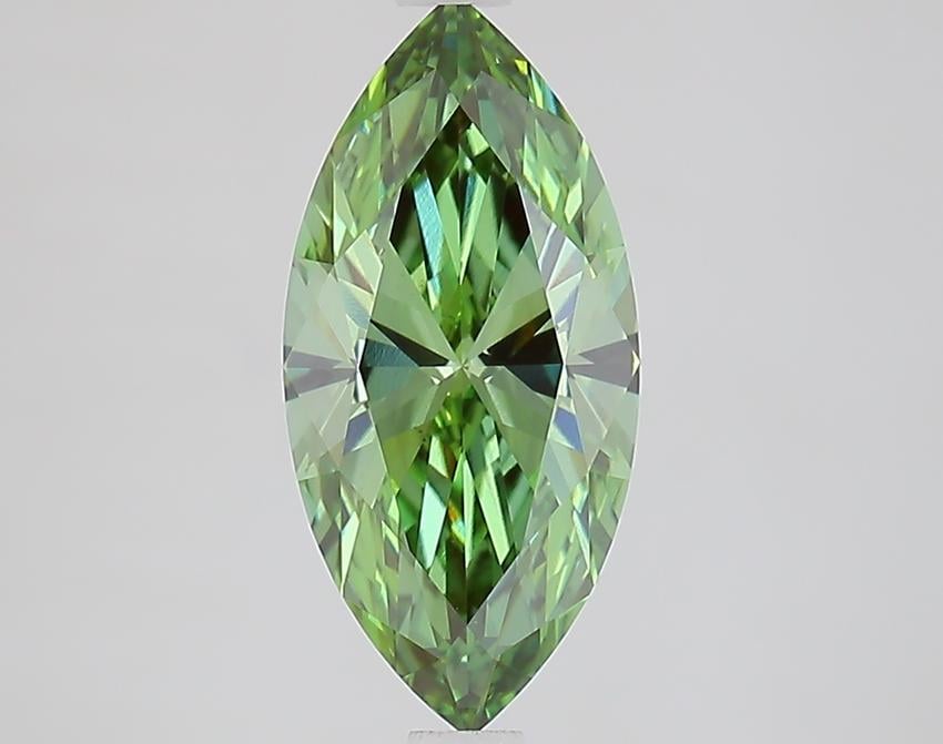 1.89 Ct. Fancy Vivid Green Marquise Lab Grown Diamond