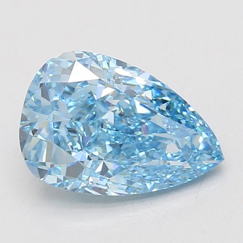 3.09 Ct. Fancy Vivid Blue Pear Lab Grown Diamond