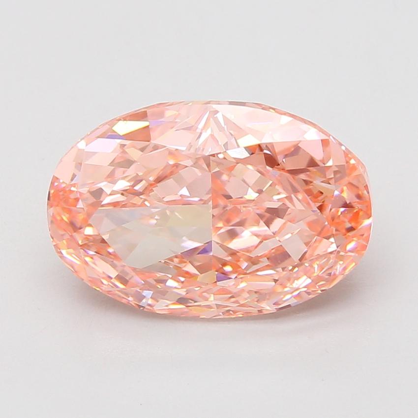 7.02 Ct. Fancy Vivid Pink Oval Lab Grown Diamond