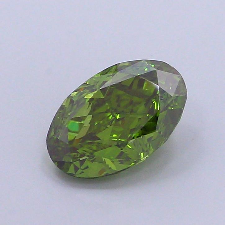 1.52 Ct. Fancy Vivid  Green Oval Lab Grown Diamond