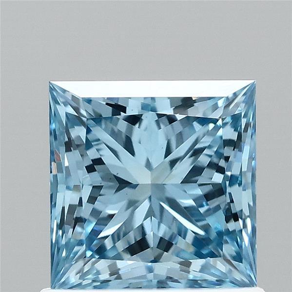 1.03 Ct. Fancy Vivid Blue Princess Lab Grown Diamond