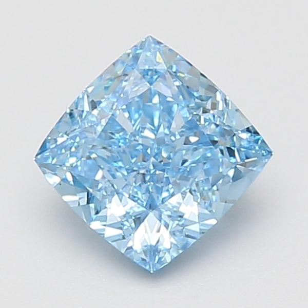 1.50 Ct. Fancy Vivid Blue Cushion Lab Grown Diamond