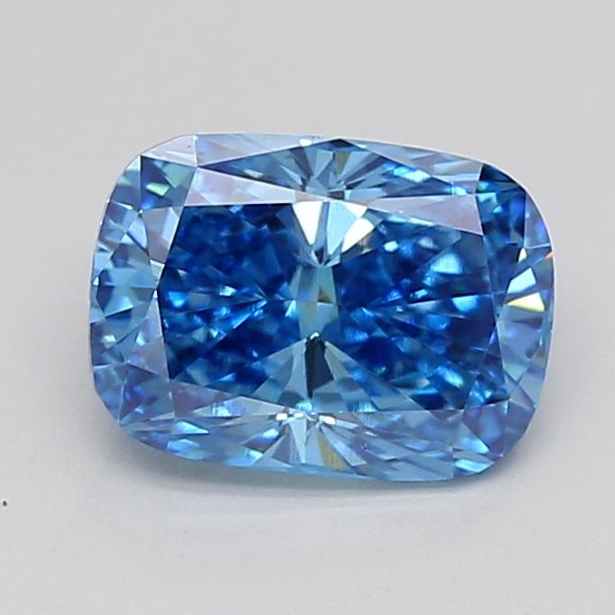 1.17 Ct. Fancy Vivid  Blue Cushion Lab Grown Diamond