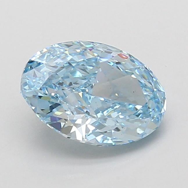 1.63 Ct. Fancy Vivid Blue Oval Lab Grown Diamond