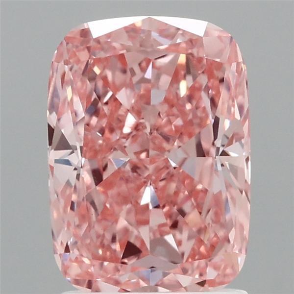 2.00 Ct. Fancy Vivid Pink Cushion Lab Grown Diamond
