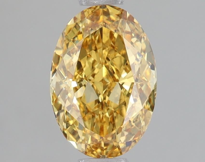 1.55 Ct. Fancy Vivid Yellow Oval Lab Grown Diamond