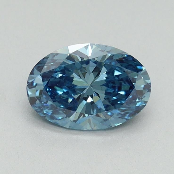 0.72 Ct. Fancy Vivid Blue Oval Lab Grown Diamond