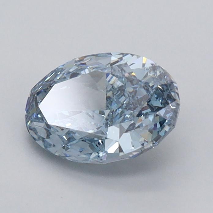 1.10 Ct. Fancy Vivid  Blue Oval Lab Grown Diamond