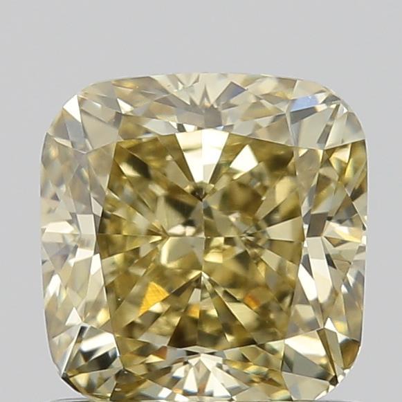 0.95 Ct. Fancy  Yellow Cushion Lab Grown Diamond
