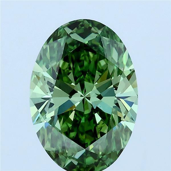 2.05 Ct. Fancy Green Oval Lab Grown Diamond