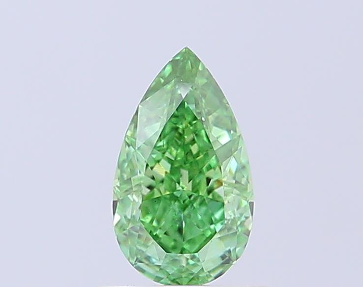 1.05 Ct. Fancy Vivid Green Pear Lab Grown Diamond