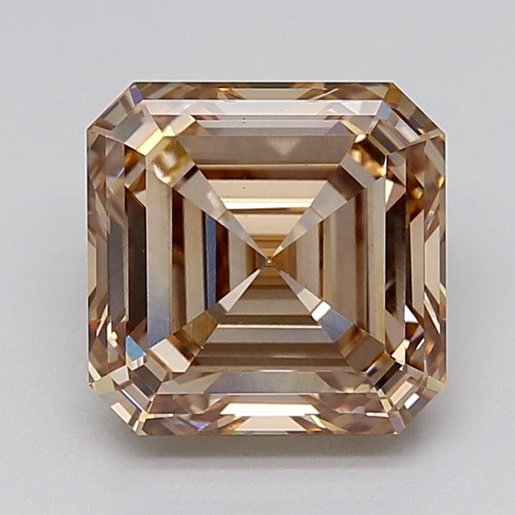 5.03 Ct. Light  Brown Asscher Lab Grown Diamond