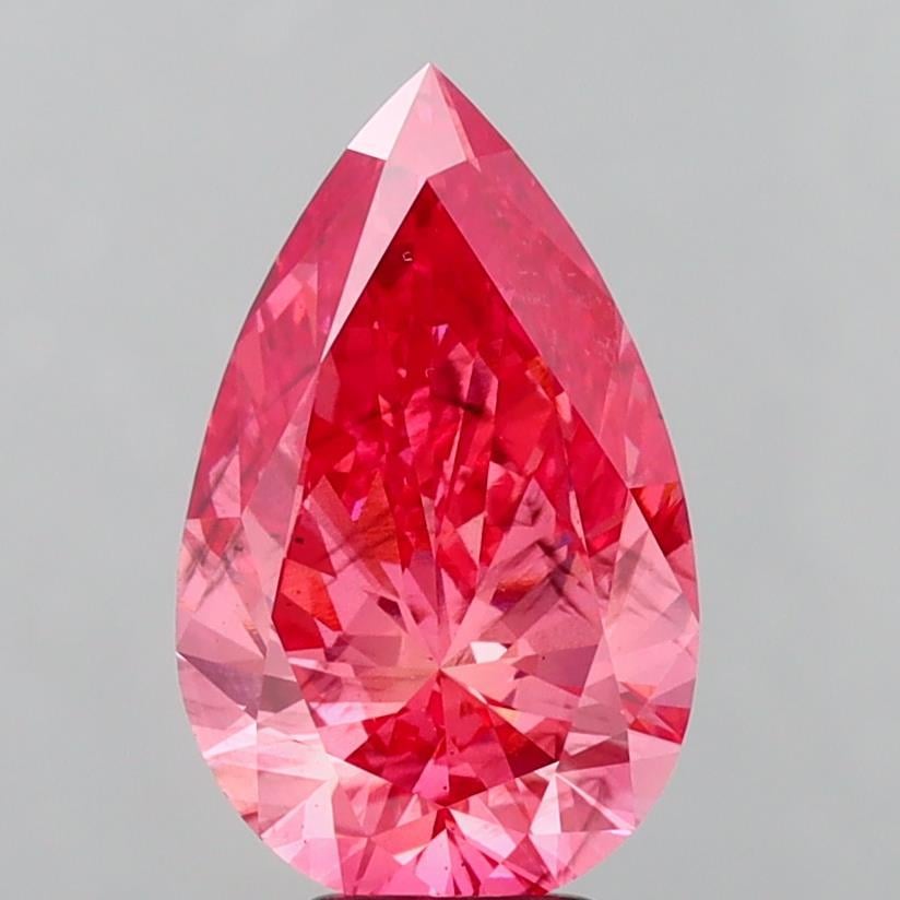 5.54 Ct. Fancy Vivid Pink Pear Lab Grown Diamond