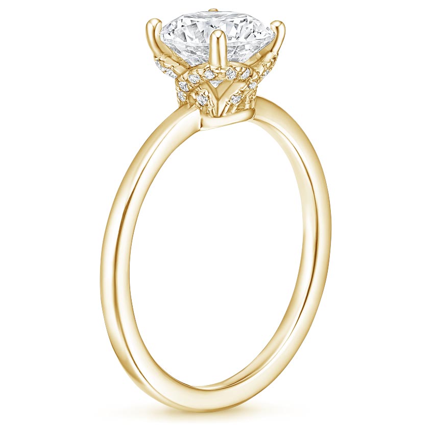 18K Yellow Gold Astoria Diamond Ring, large side view