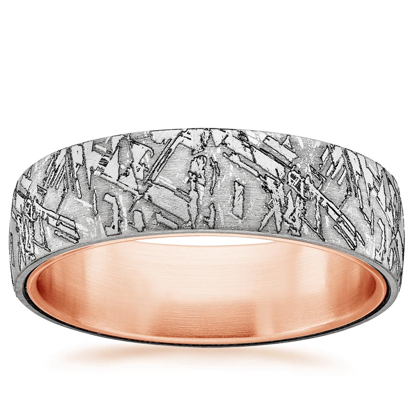 Rose gold diamond engagement ring with surprise diamond details