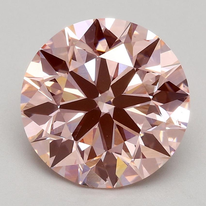 2.76 Ct. Fancy Intense Pink Round Lab Grown Diamond