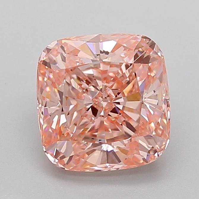 3.58 Ct. Fancy Vivid Pink Cushion Lab Grown Diamond