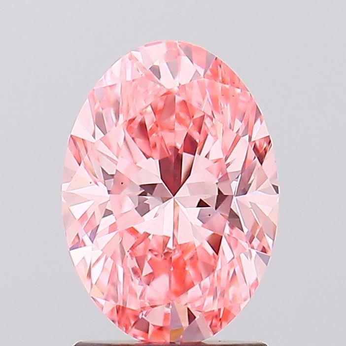 1.56 Ct. Fancy Vivid Pink Oval Lab Grown Diamond