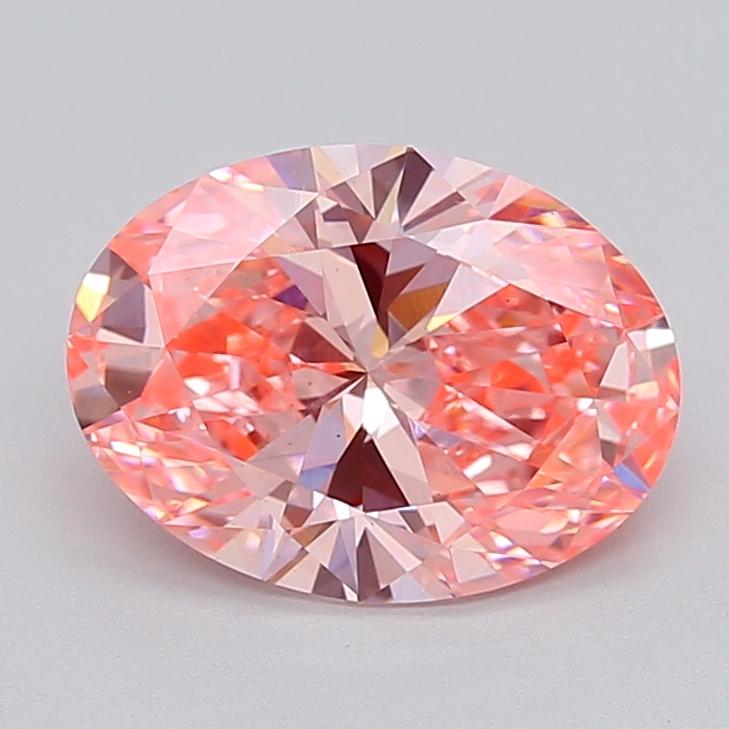 3.03 Ct. Fancy Vivid Pink Oval Lab Grown Diamond
