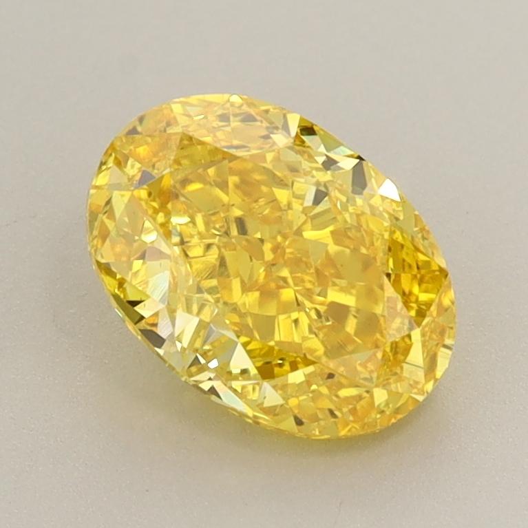 1.59 Ct. Fancy Vivid  Yellow Oval Lab Grown Diamond