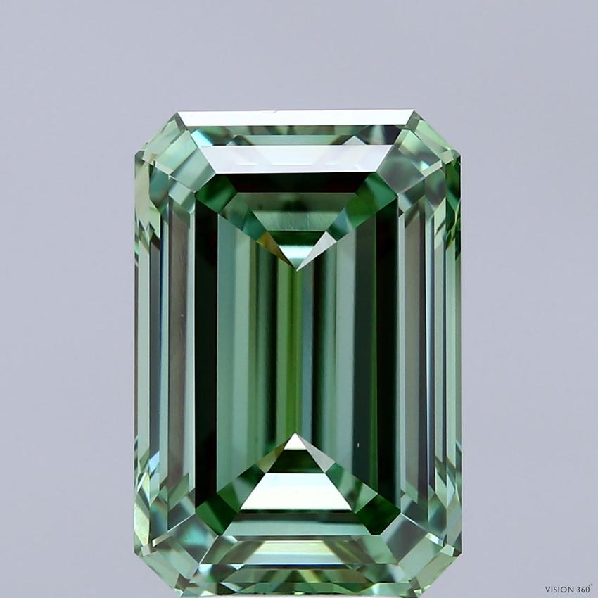 8.03 Ct. Fancy Vivid Green Emerald Lab Grown Diamond
