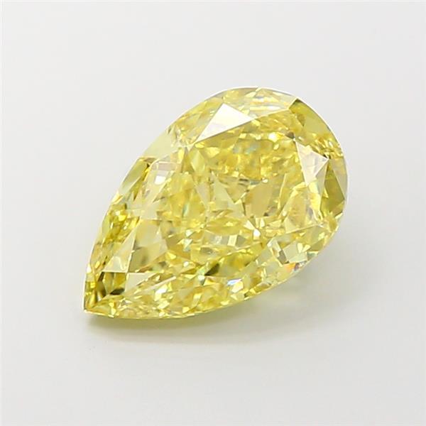 4.01 Ct. Fancy Intense Yellow Pear Lab Grown Diamond