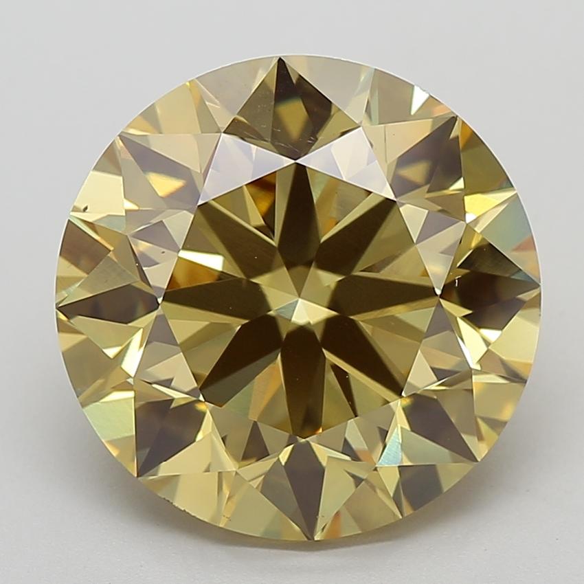 11.01 Ct. Fancy Intense  Yellow Round Lab Grown Diamond