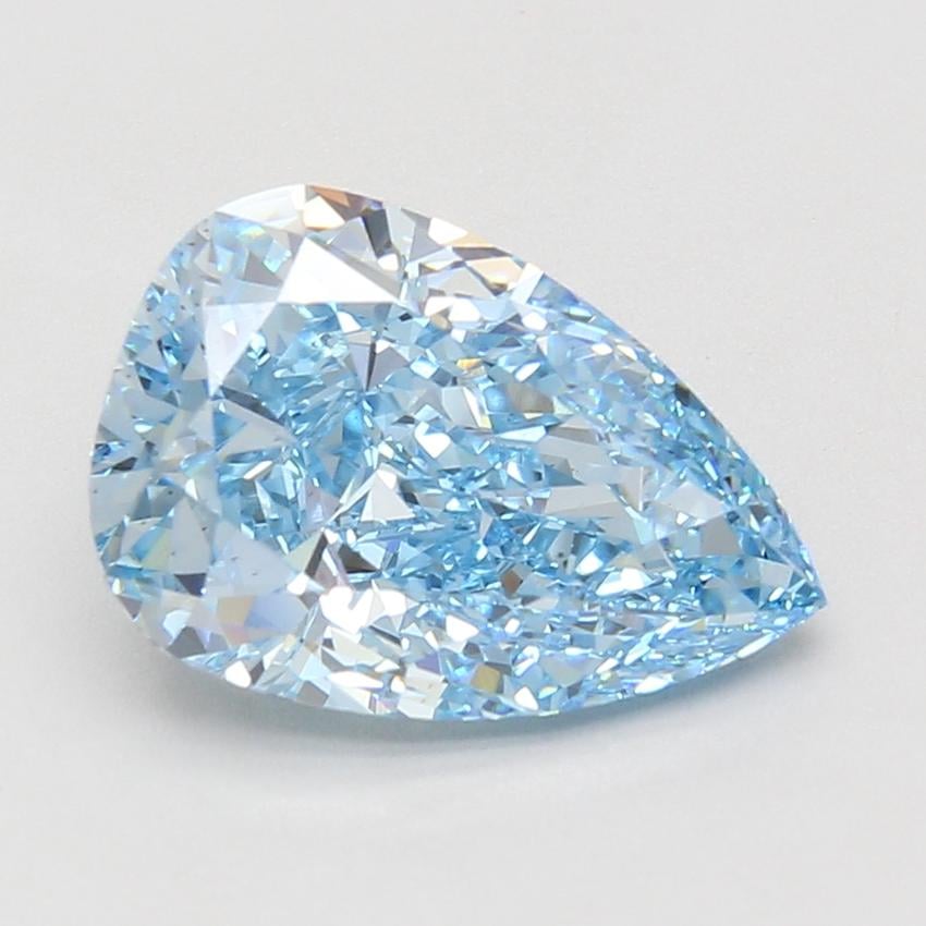 5.07 Ct. Fancy Vivid Blue Pear Lab Grown Diamond