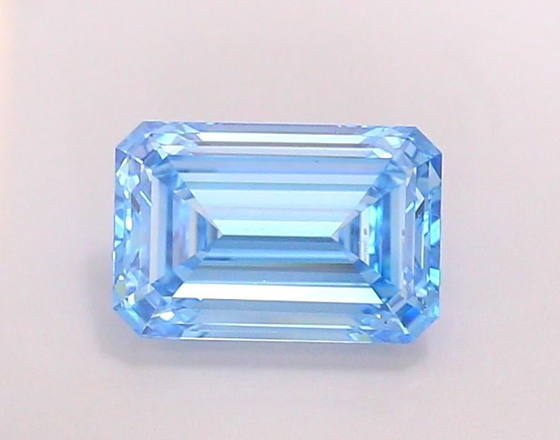 2.27 Ct. Fancy Vivid  Blue Emerald Lab Grown Diamond