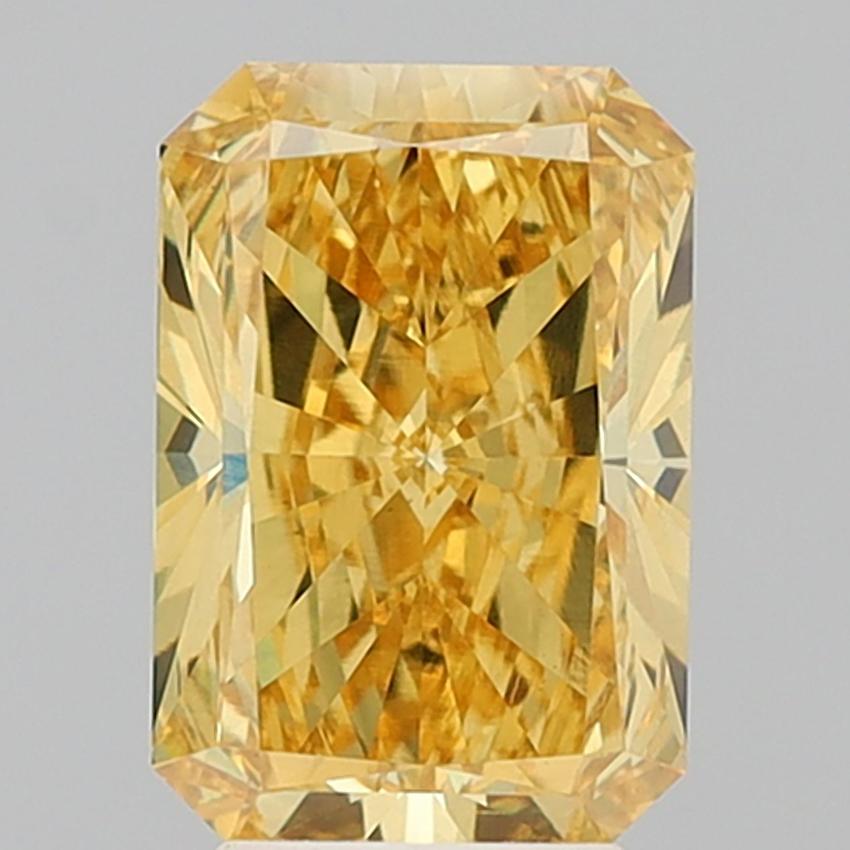 4.00 Ct. Fancy Vivid Yellow Radiant Lab Grown Diamond