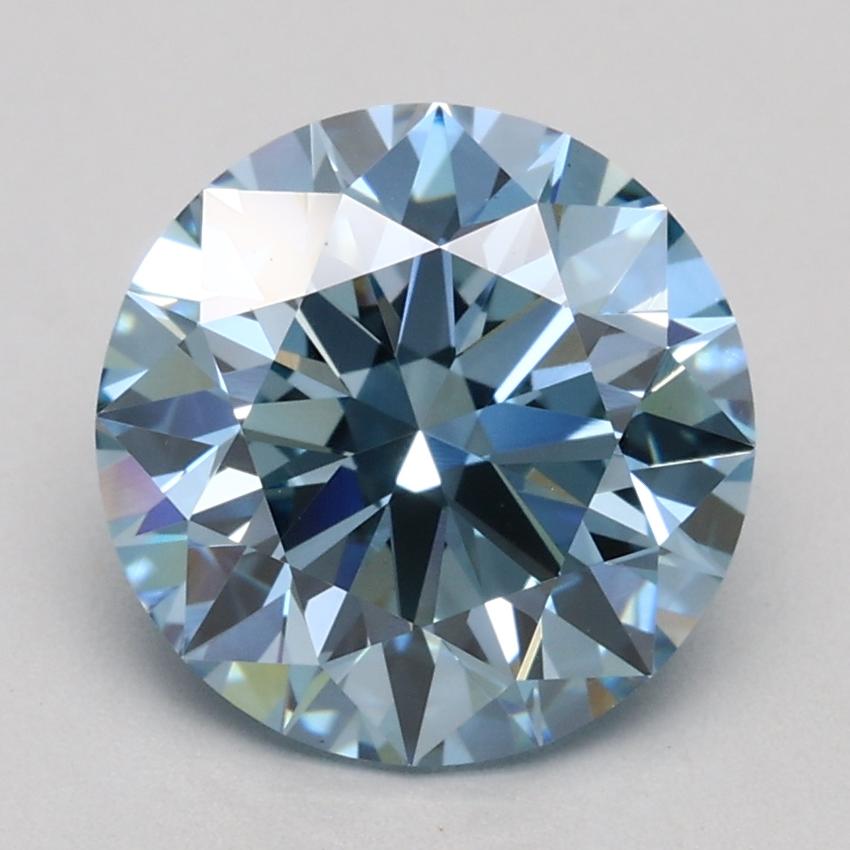 2.06 Ct. Fancy Blue Round Lab Grown Diamond