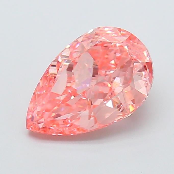 2.41 Ct. Fancy Vivid Pink Pear Lab Grown Diamond