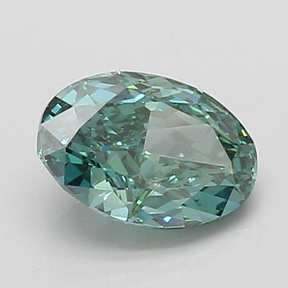 1.08 Ct. Fancy Vivid Green Oval Lab Grown Diamond