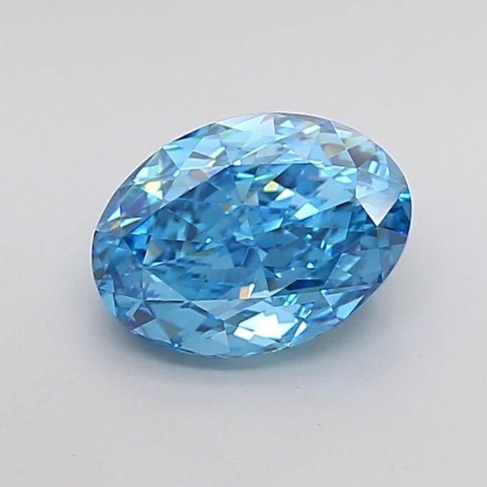 1.76 Ct. Fancy Vivid None Blue Oval Lab Grown Diamond