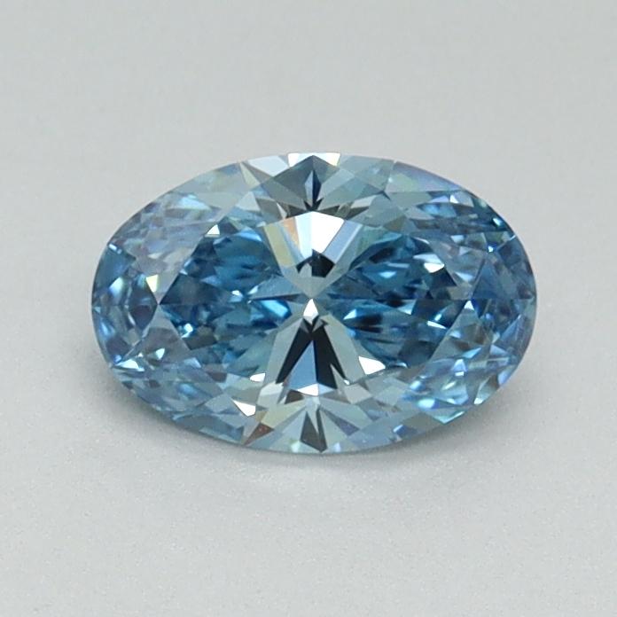 0.55 Ct. Fancy Vivid Blue Oval Lab Grown Diamond
