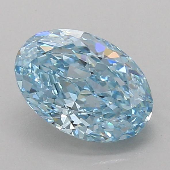 1.60 Ct. Fancy Vivid Blue Oval Lab Grown Diamond