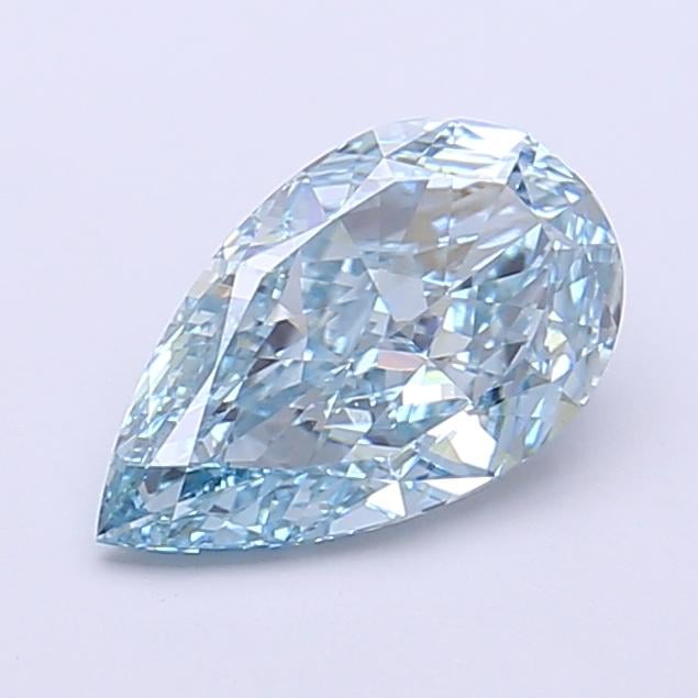 1.28 Ct. Fancy Intense  Blue Pear Lab Grown Diamond
