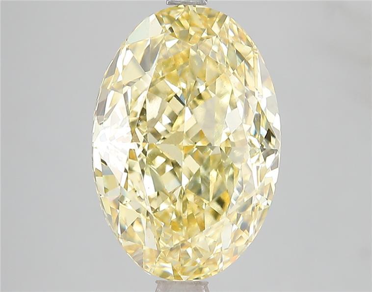 6.02 Ct. Fancy Vivid Yellow Oval Lab Grown Diamond