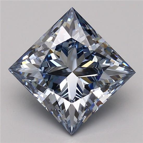 5.56 Ct. Fancy Intense Blue Princess Lab Grown Diamond