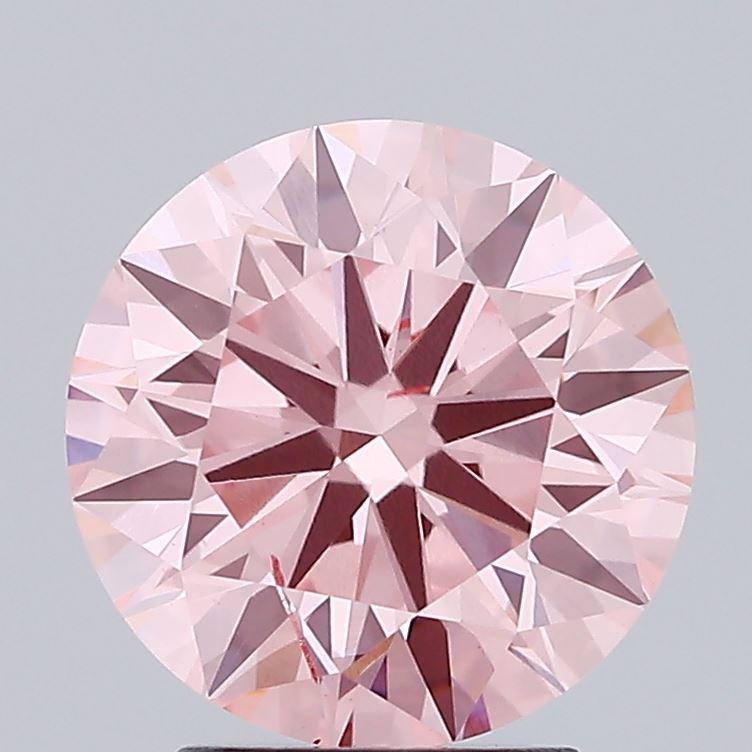 2.94 Ct. Fancy Intense Pink Round Lab Grown Diamond