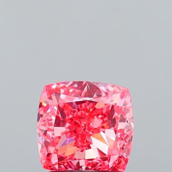 1.58 Ct. Fancy Vivid Pink Cushion Lab Grown Diamond