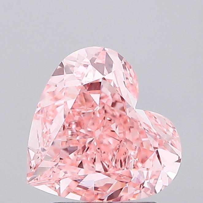 2.39 Ct. Fancy Vivid Pink Heart Lab Grown Diamond