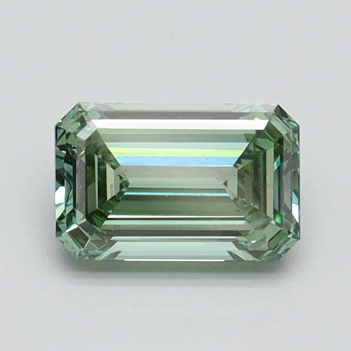 0.86 Ct. Fancy Intense Green Emerald Lab Grown Diamond