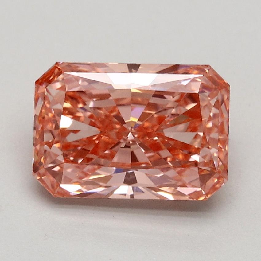 1.45 Ct. Fancy Vivid Pink Radiant Lab Grown Diamond