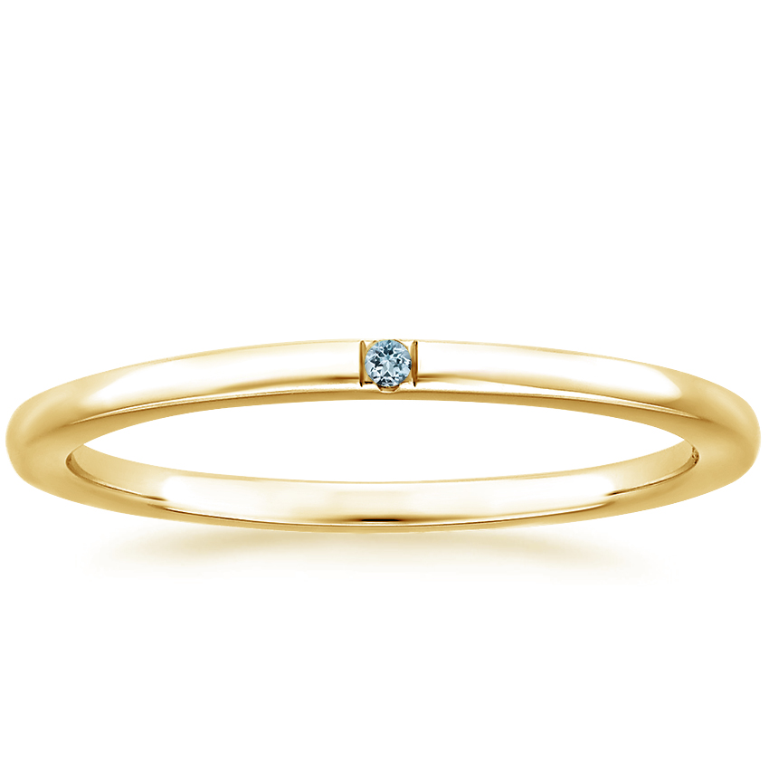 Yellow Gold Rae Aquamarine Ring