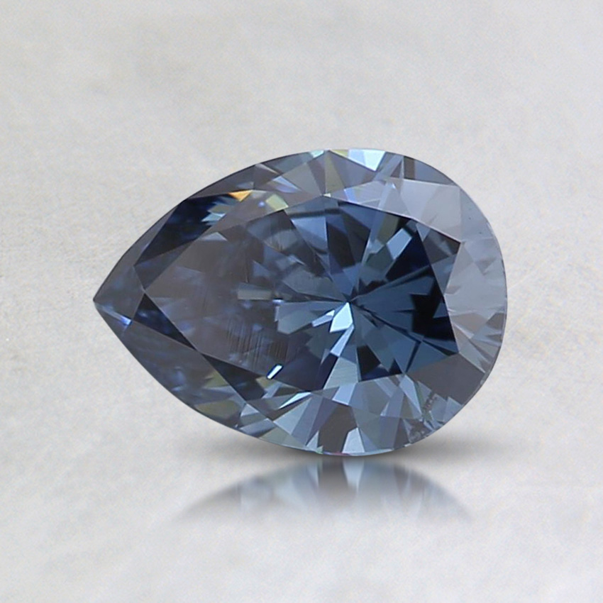 0.66 Ct. Fancy Vivid Blue Pear Lab Grown Diamond