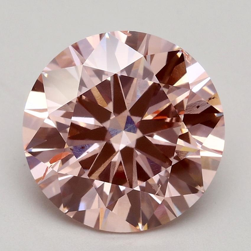 2.63 Ct. Fancy Intense Pink Round Lab Grown Diamond