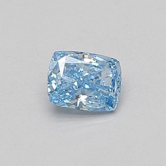 0.37 Ct. Fancy Vivid Blue Cushion Lab Grown Diamond